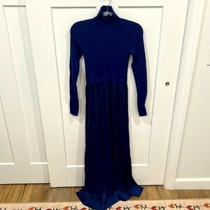 The Thea High-Neck Mockable Maxi Jumper Dress